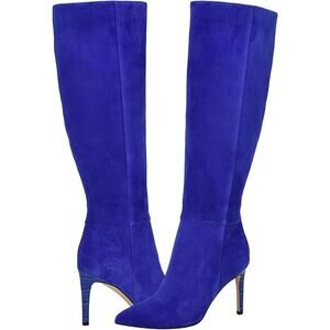 Nine West womens Richy knee high riding boots blue422  size 9.5 M suede   nwob